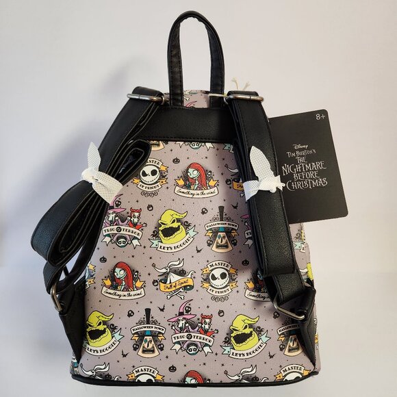 Loungefly Nightmare Before Christmas Mini Backpack Tattoo Art Characters Bag - Picture 3 of 5